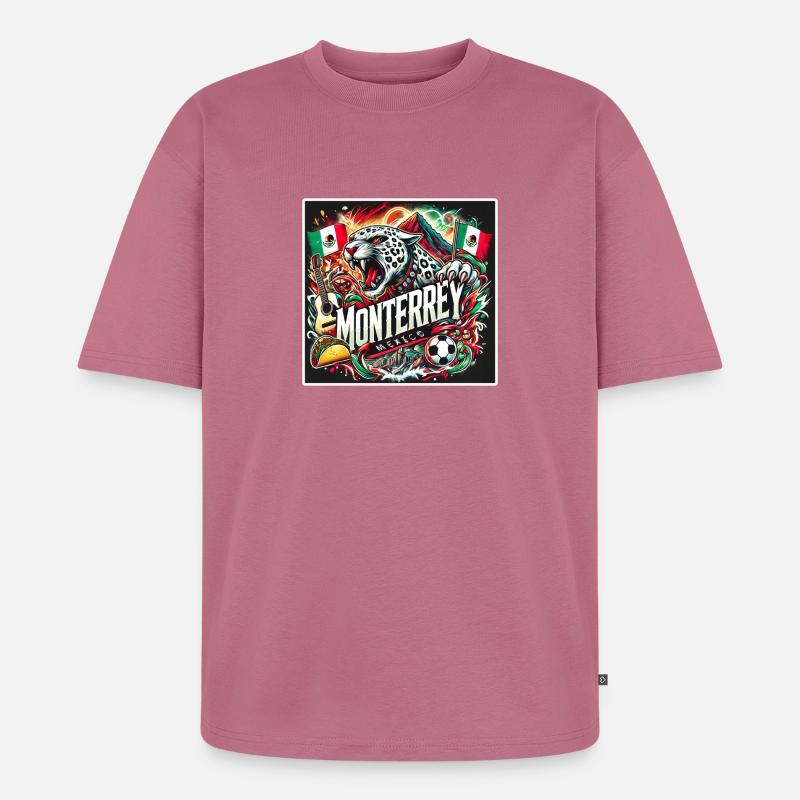 Monterrey Mexiko Städte Design - Unisex Premium Oversized Bio T-Shirt - Mauve