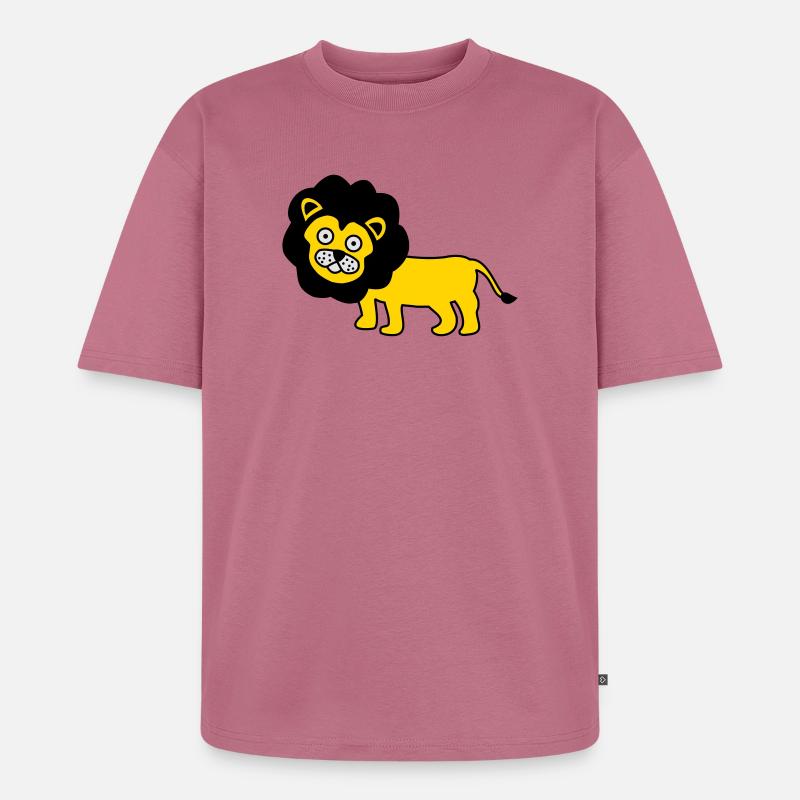Löwe als Kinder Design - Unisex Premium Oversized Bio T-Shirt - Mauve