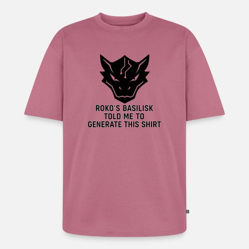 Generated by the Basilisk - Unisex Premium Oversized Organic T-Shirt - mauve