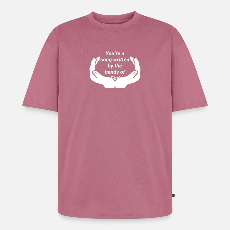 Conception de texte d'inspiration divine - T-shirt Premium bio oversize Unisexe - mauve