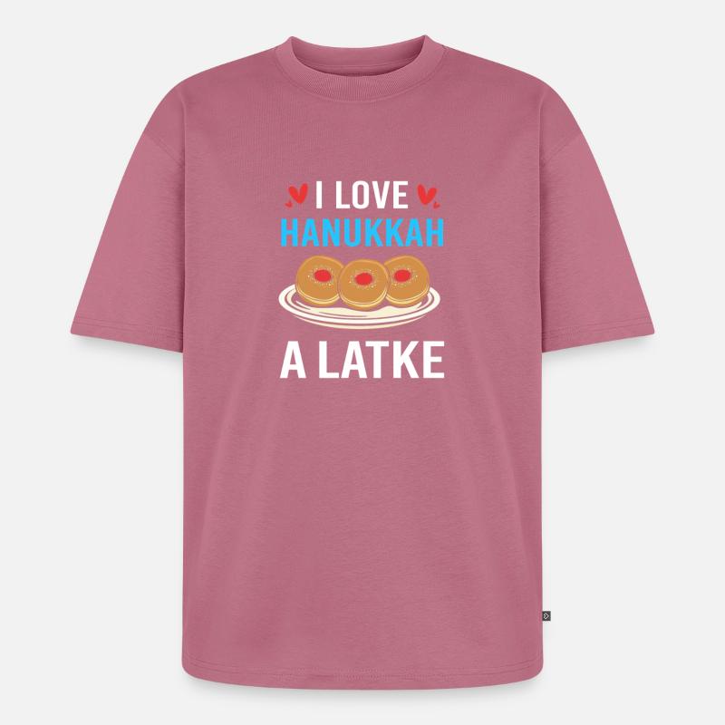 Hanoukka Hanoukka Hanoukka - T-shirt Premium bio oversize Unisexe - mauve
