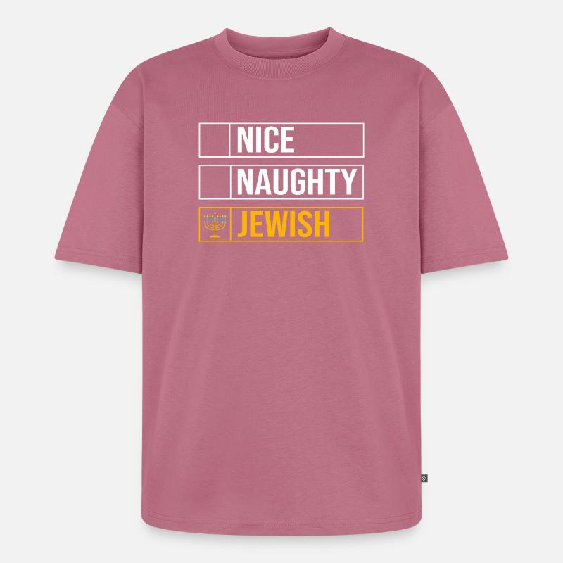 Hanoukka Hanoukka Hanoukka - T-shirt Premium bio oversize Unisexe - mauve