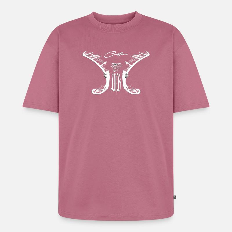 Sensenflügel Schädel Gothic - Unisex Premium Oversized Bio T-Shirt - Mauve