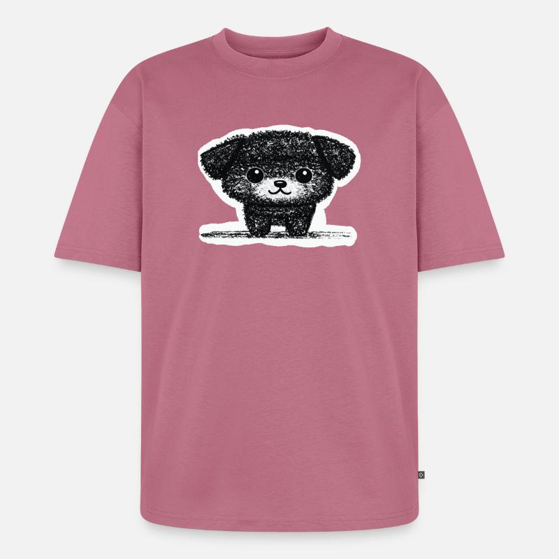 Winziges Hündchen (Grau) - Unisex Premium Oversized Bio T-Shirt - Mauve