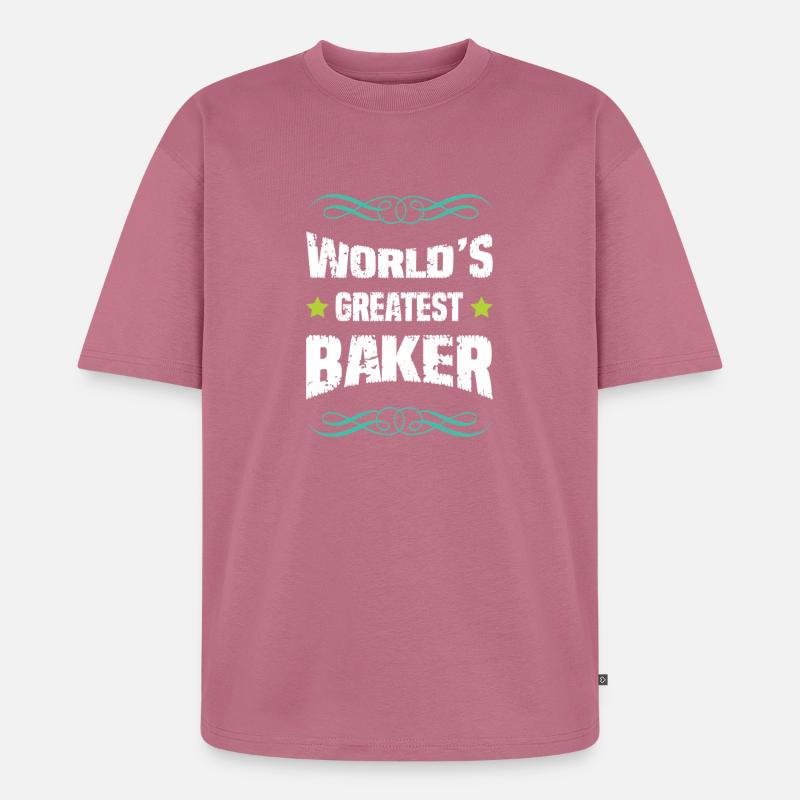 Weltbester Bäcker - Unisex Premium Oversized Bio T-Shirt - Mauve