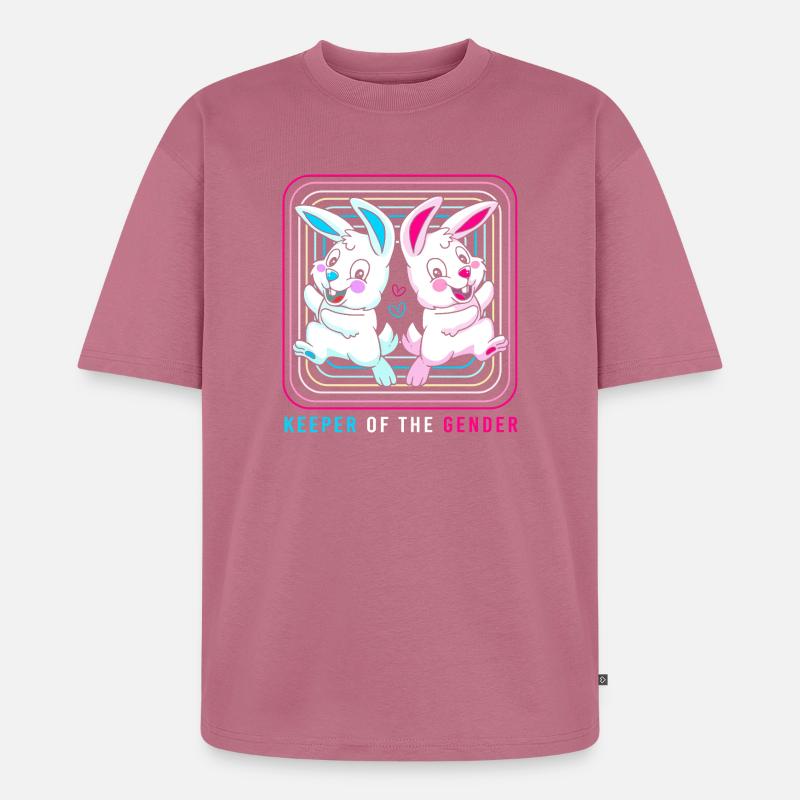 Gender Reveal Ostern Werdende Mutter - Unisex Premium Oversized Bio T-Shirt - Mauve