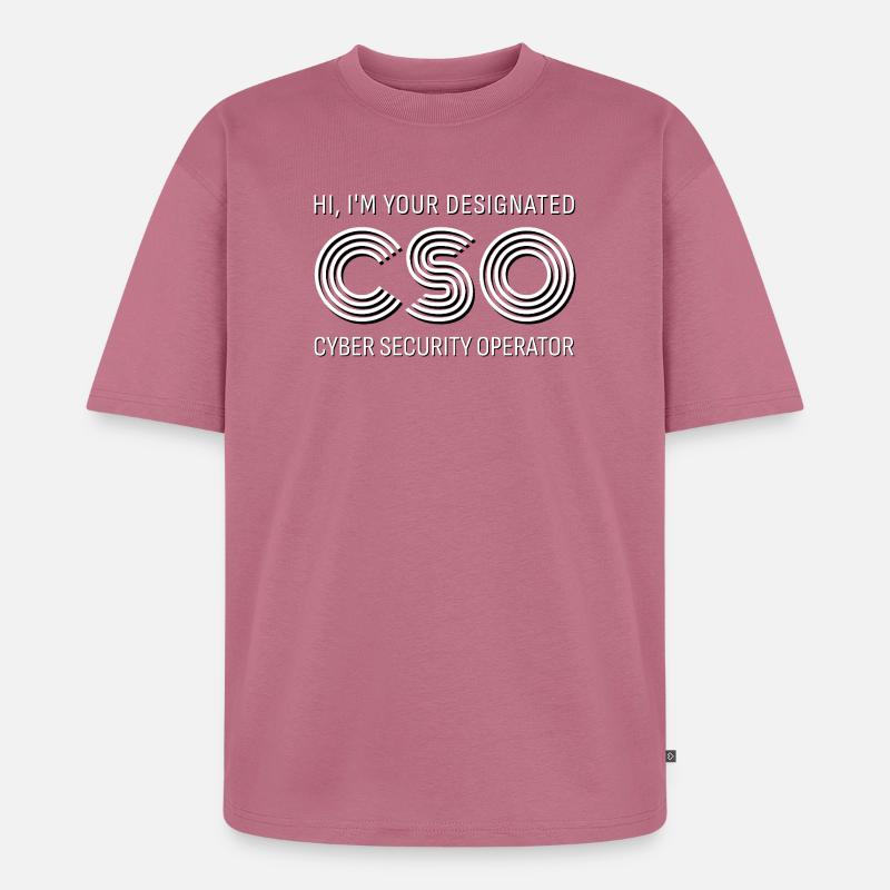 CSO Cyber Security Operator - Unisex Premium Oversized Organic T-Shirt - mauve