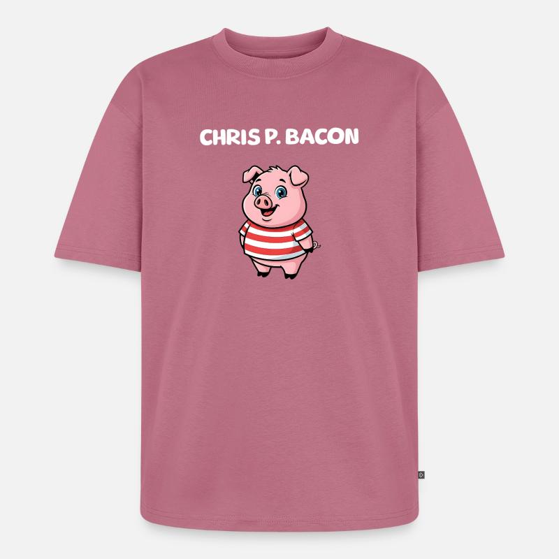 Chris P. Bacon - Cochon mignon - T-shirt Premium bio oversize Unisexe - mauve