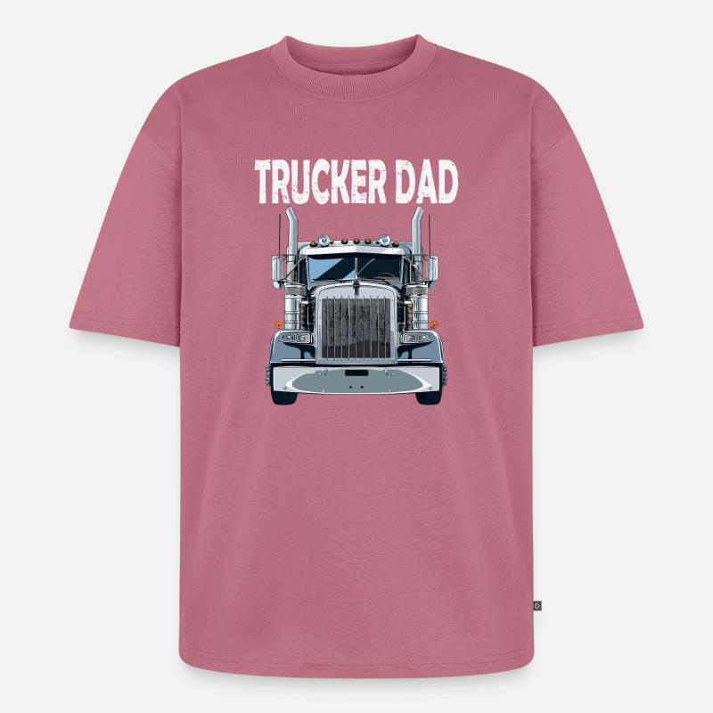 Trucker Dad Frontale Kraft - Unisex Premium Oversized Bio T-Shirt - Mauve