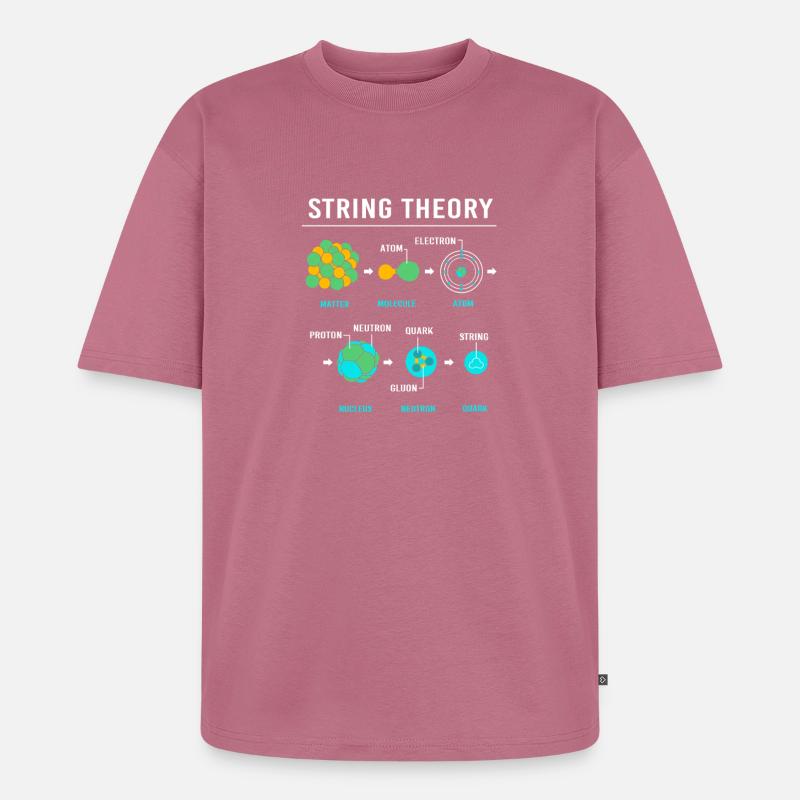 Quantenphysik Quanten Physik Quantensprung - Unisex Premium Oversized Bio T-Shirt - Mauve