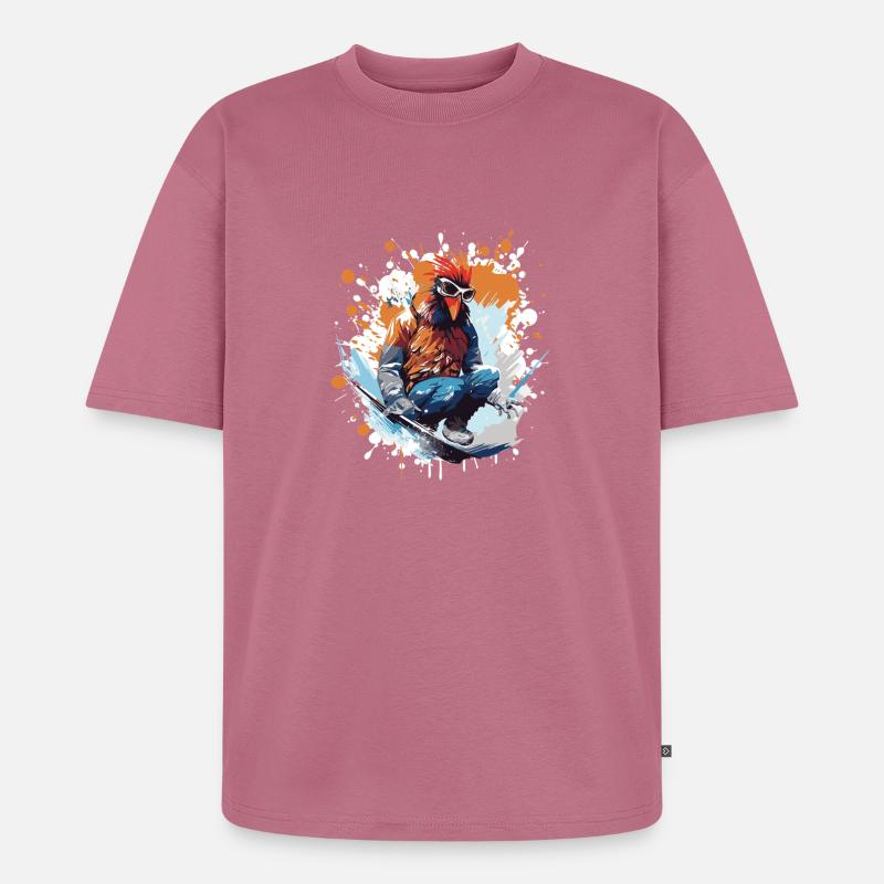 Hahn Snowboard - Unisex Premium Oversized Bio T-Shirt - Mauve