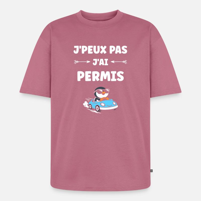 Führerschein-Humor - Unisex Premium Oversized Bio T-Shirt - Mauve