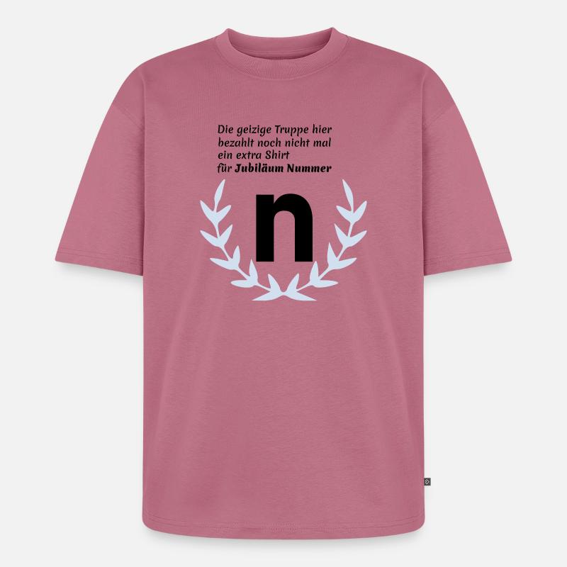 Jubilee N - Unisex Premium Oversized Organic T-Shirt - mauve