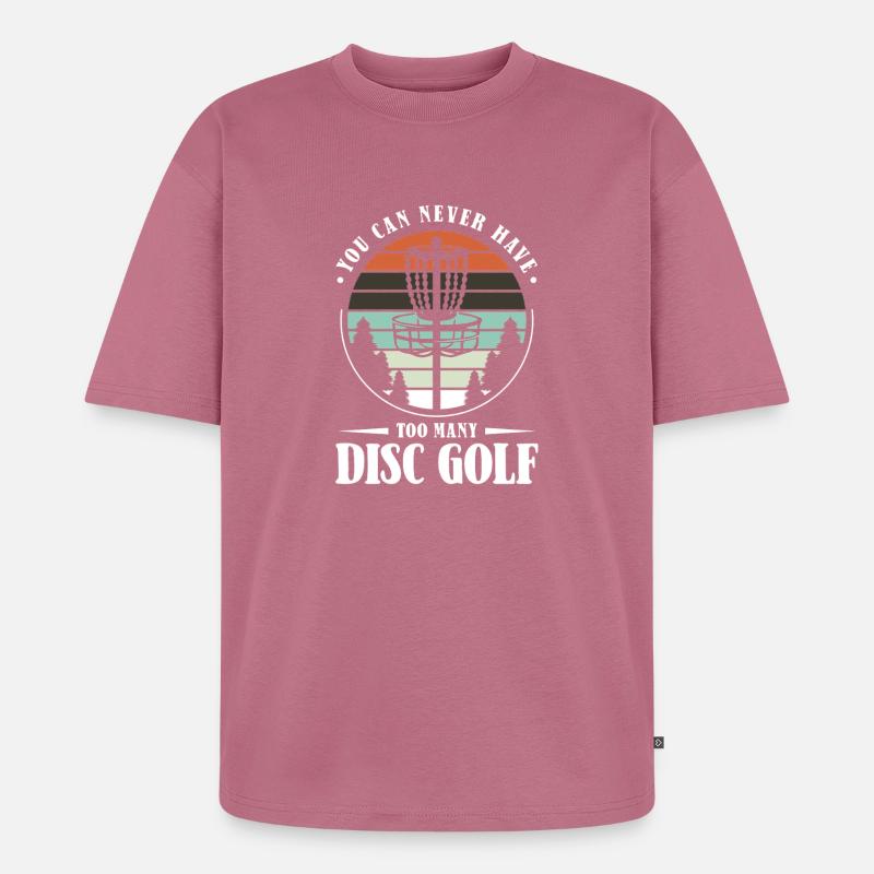 Disc Golf Geschenke Discgolf - Unisex Premium Oversized Bio T-Shirt - Mauve