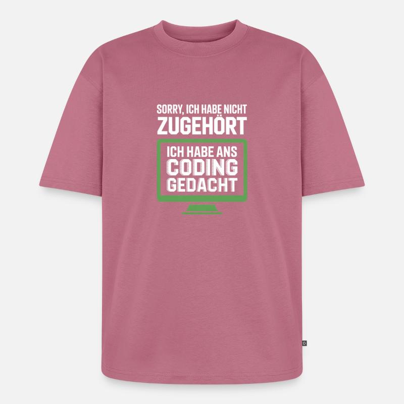 Codage : Penser au lieu d’appartenir - T-shirt Premium bio oversize Unisexe - mauve