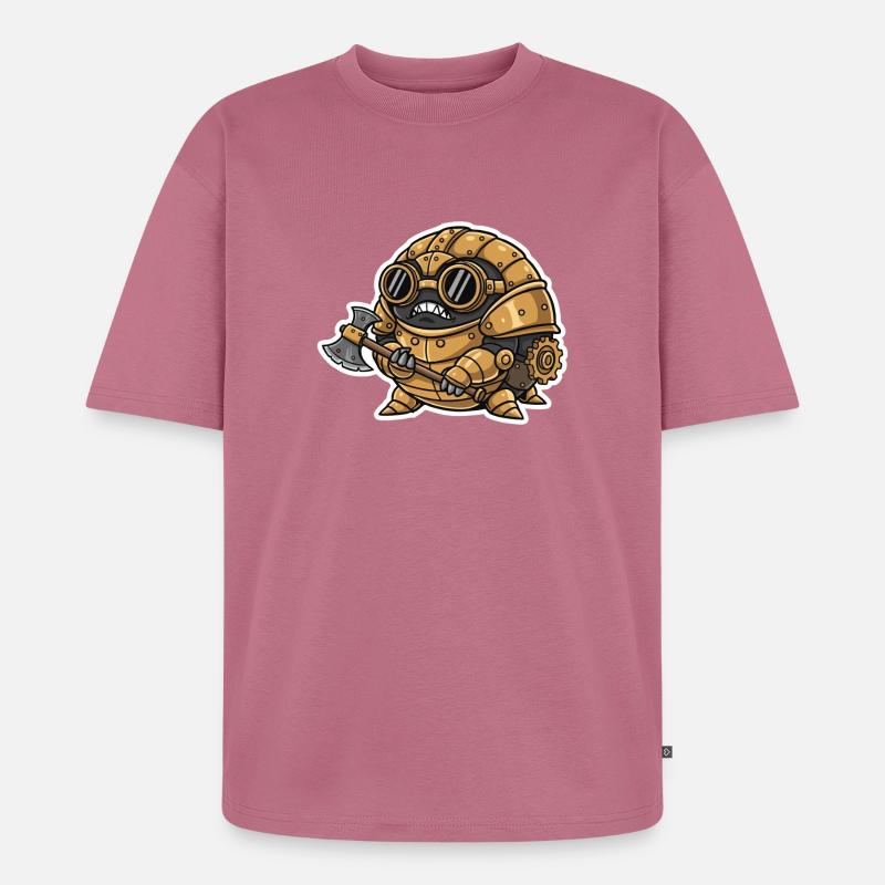 Sowbug Krieger Steampunk Axt Kupferrüstung - Unisex Premium Oversized Bio T-Shirt - Mauve