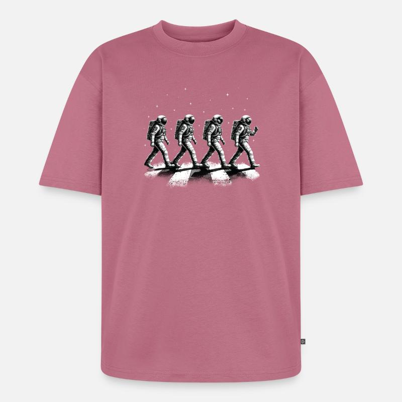 Exploration spatiale des astronautes marchants - T-shirt Premium bio oversize Unisexe - mauve