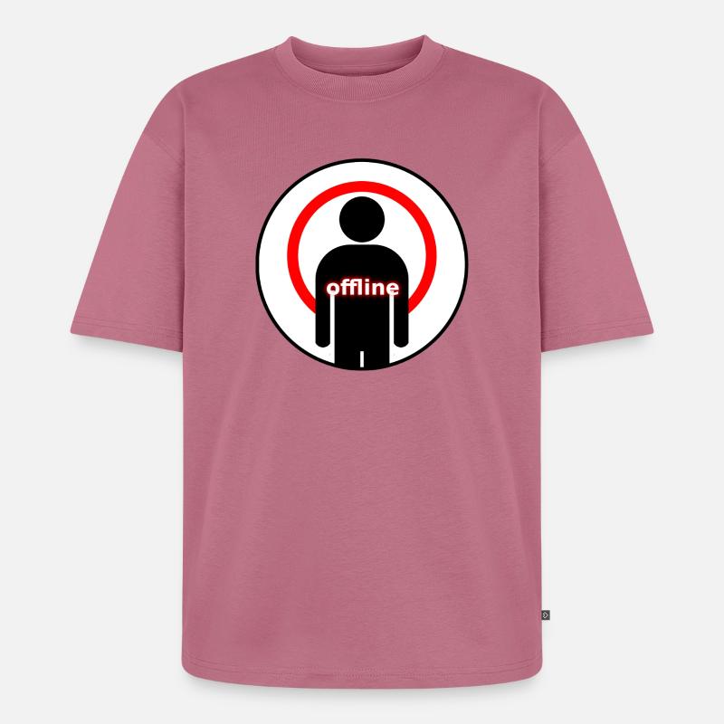 Offline Mode Introvert Signal Lost - Unisex Premium Oversized Bio T-Shirt - Mauve
