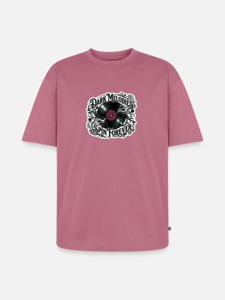 Dark Melodies Spin Forever - Unisex Premium Oversized Organic T-Shirt - mauve