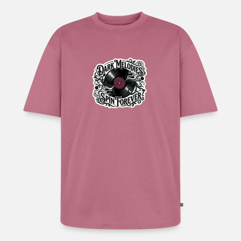 Dark Melodies Spin Forever - Unisex Premium Oversized Organic T-Shirt - mauve