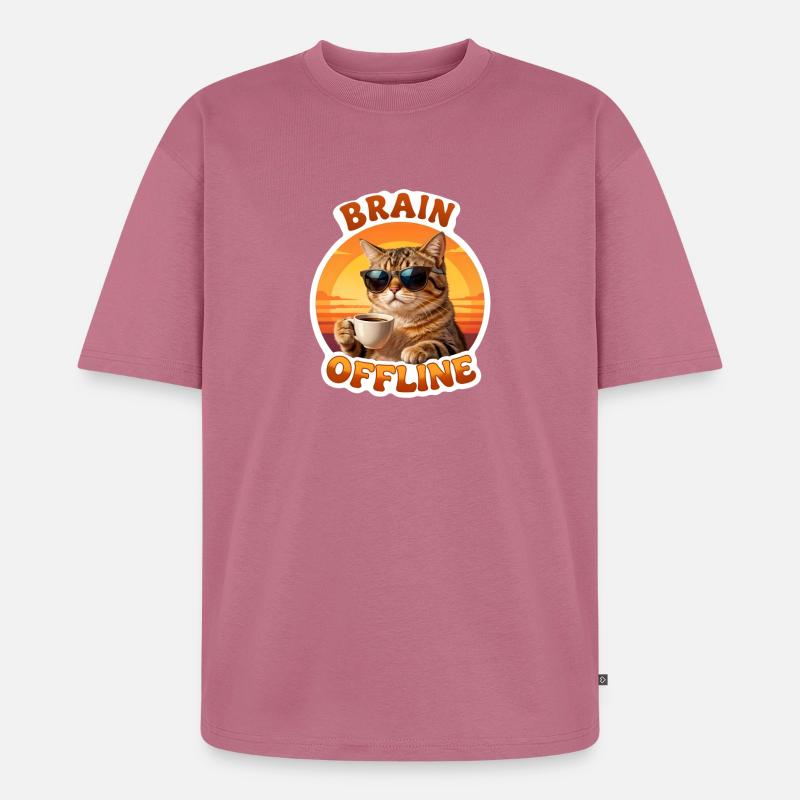 Chat Offline Café Soleil - Unisex Premium Oversized Bio T-Shirt - Mauve