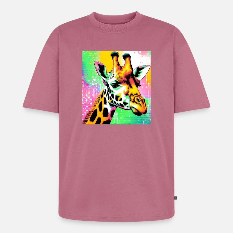 Giraffe - Unisex Premium Oversized Bio T-Shirt - Mauve