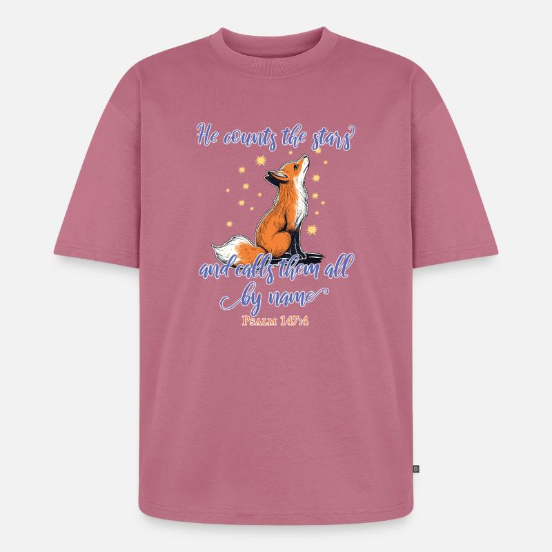 Fuchs Christlich - Unisex Premium Oversized Bio T-Shirt - Mauve