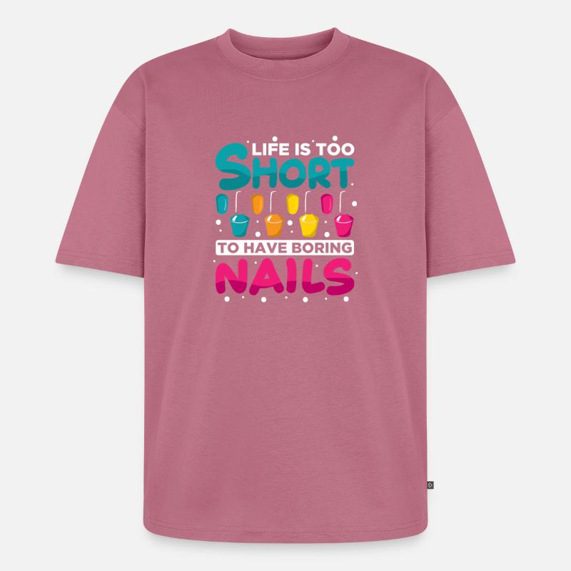 Nageldesigner Nageldesignerin Kosmetik Nagelstudio - Unisex Premium Oversized Bio T-Shirt - Mauve