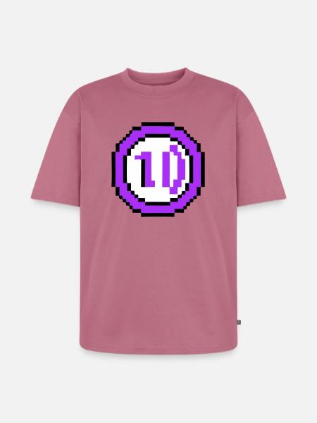 Arcade Coin 10 Years Anniversary - Unisex Premium Oversized Organic T-Shirt - mauve