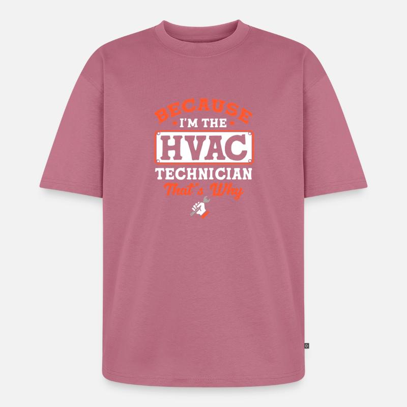 Technicien climatisation Technicien en réfrigération Chauffage - T-shirt Premium bio oversize Unisexe - mauve
