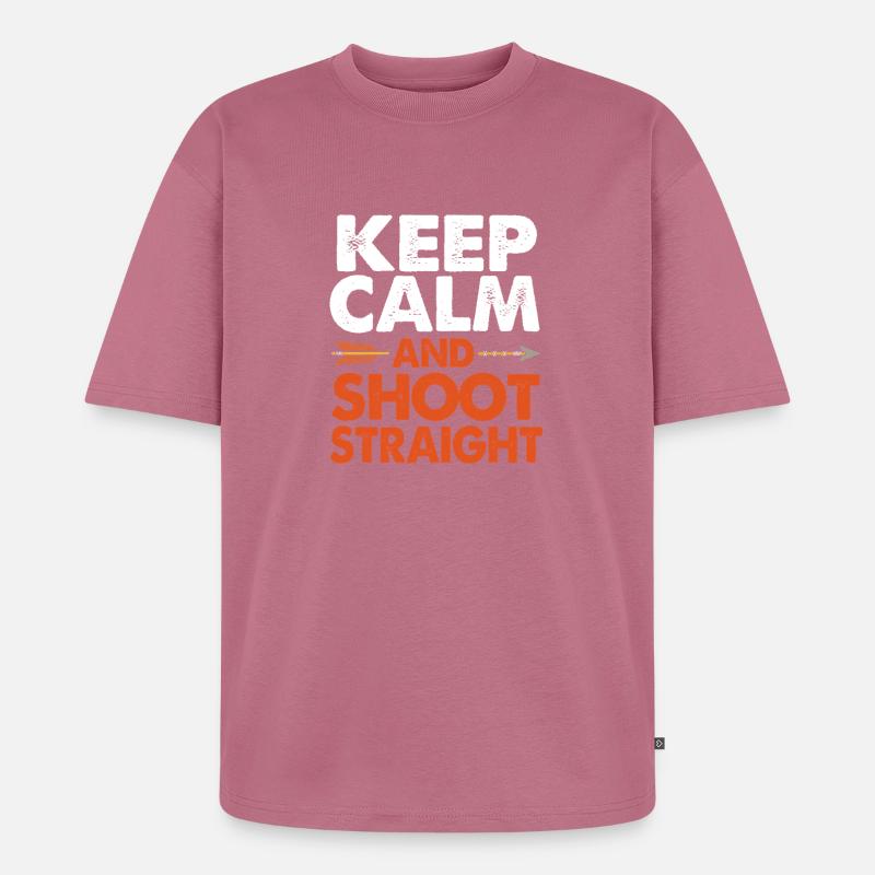 Bogen Bogenschütze Bogenschießen - Unisex Premium Oversized Bio T-Shirt - Mauve
