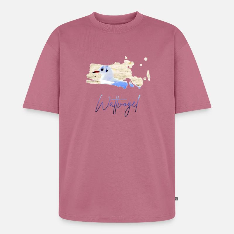 Wattvogel_2 - Unisex Premium Oversized Bio T-Shirt - Mauve