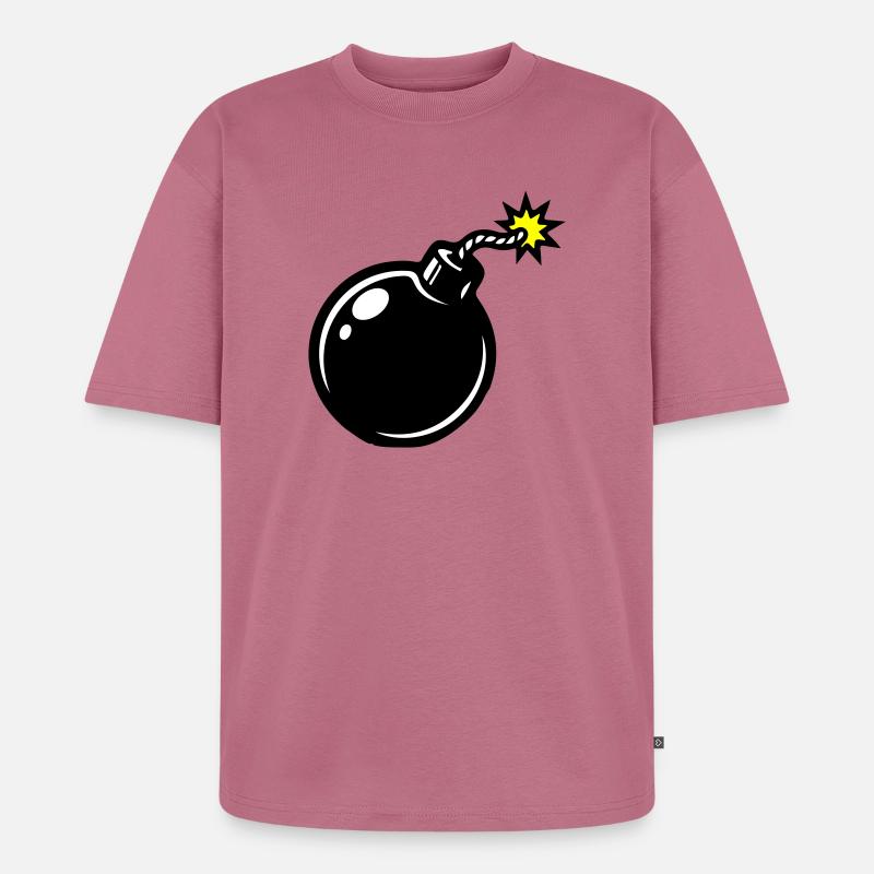 Bomb Comic - T-shirt Premium bio oversize Unisexe - mauve