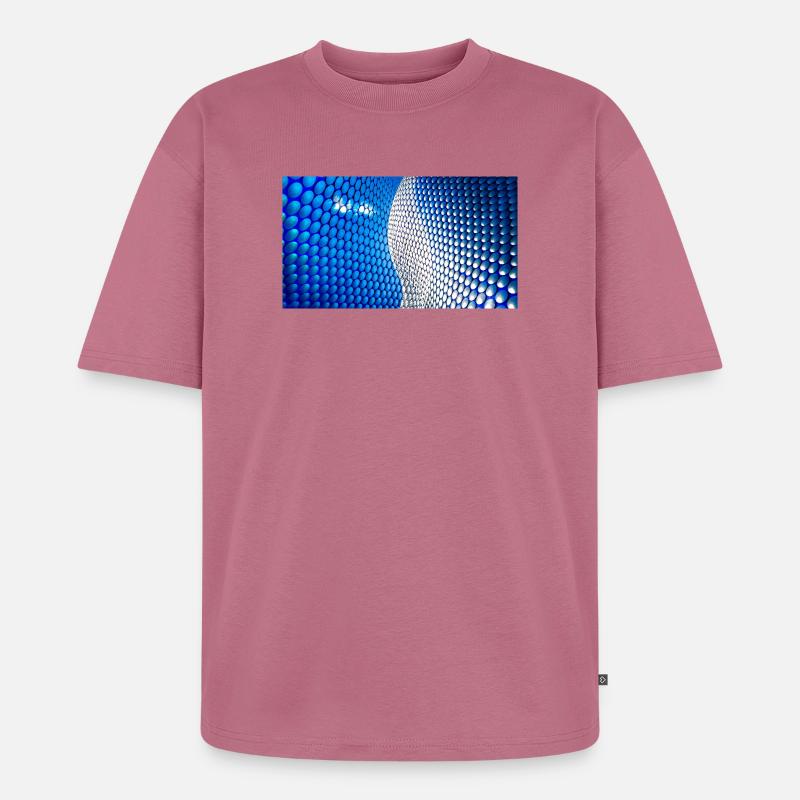 Cobalt Bubblewave Abstract - Unisex Premium Oversized Bio T-Shirt - Mauve
