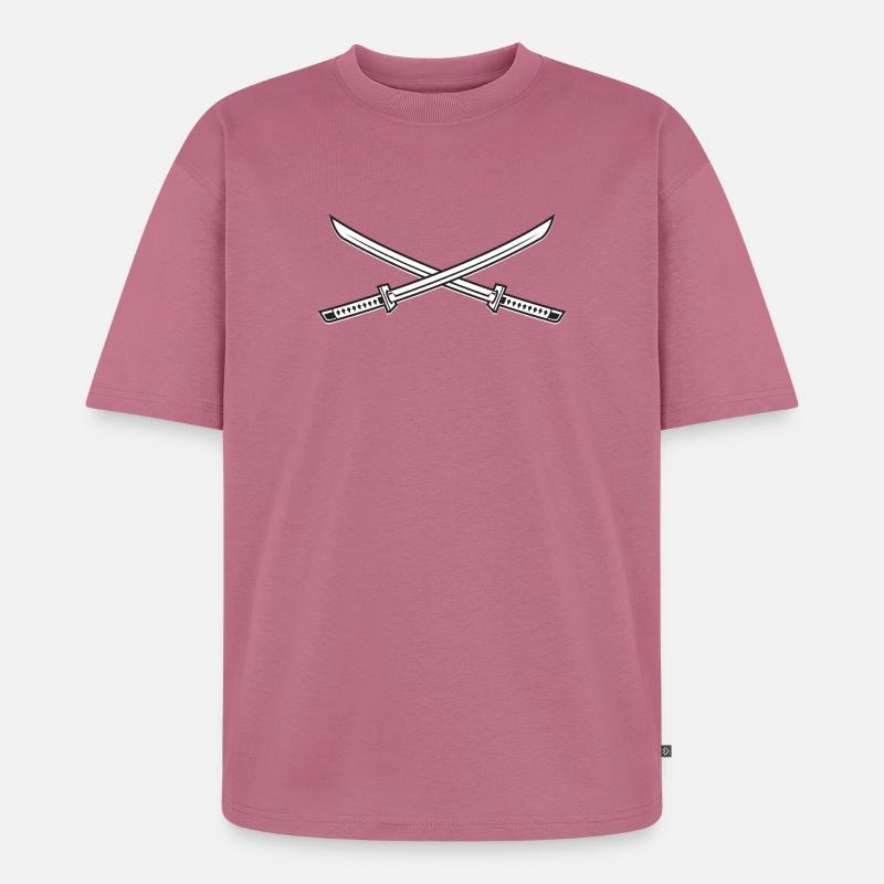 Samurai épée - L’épée Ninja - T-shirt Premium bio oversize Unisexe - mauve