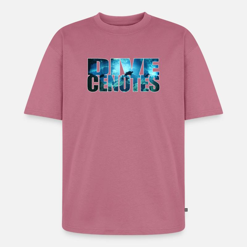 Dive Cenotes - Plongée à Cenotes - T-shirt Premium bio oversize Unisexe - mauve