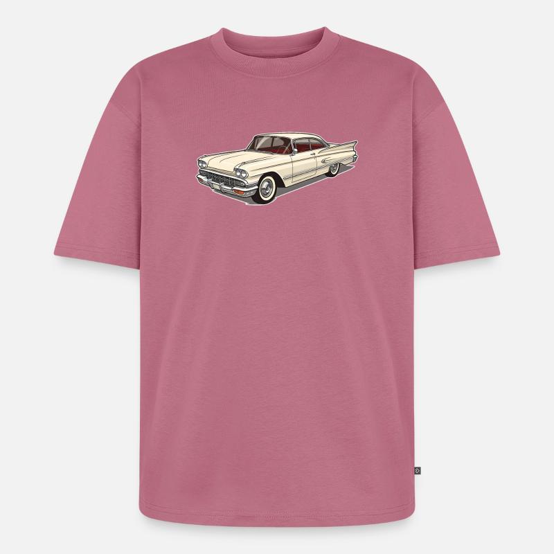 Klassischer Oldtimer - Elegantes Retro-Autodesign - Unisex Premium Oversized Bio T-Shirt - Mauve