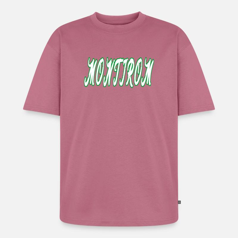Montirom text - Unisex Premium Oversized Bio T-Shirt - Mauve