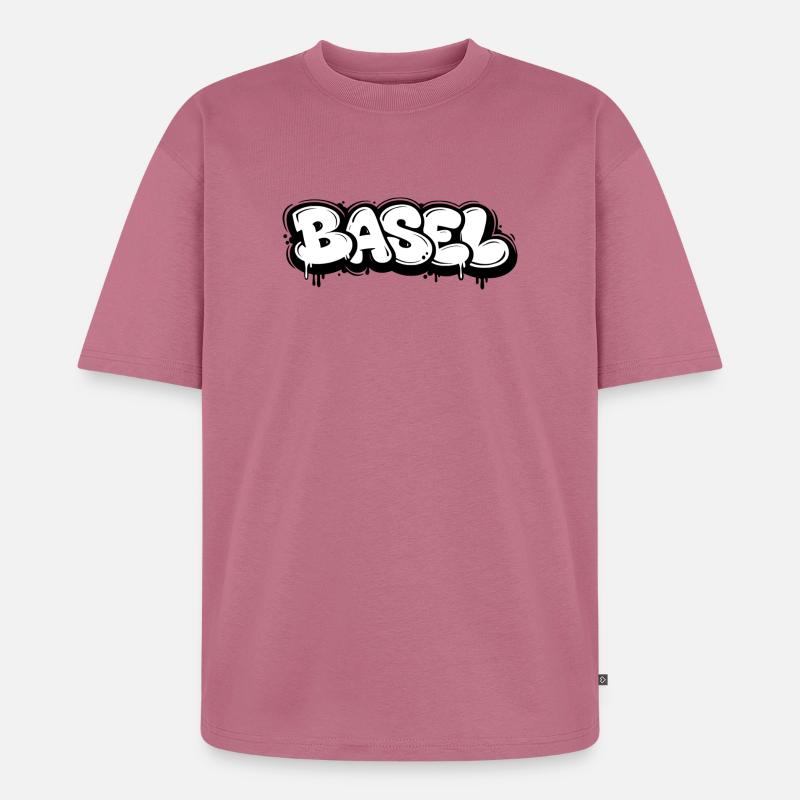 Basel Bubble Graffiti - Unisex Premium Oversized Bio T-Shirt - Mauve