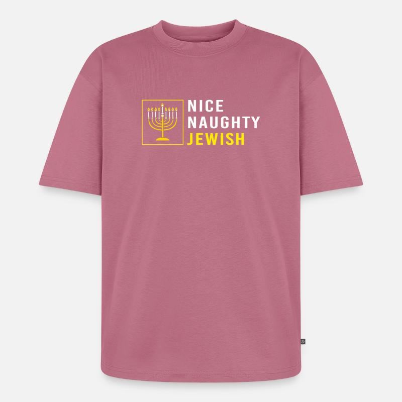 Hanoukka Hanoukka Hanoukka - T-shirt Premium bio oversize Unisexe - mauve