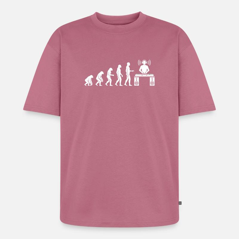 Evolution der Beats: DJ-Frontier - Unisex Premium Oversized Bio T-Shirt - Mauve