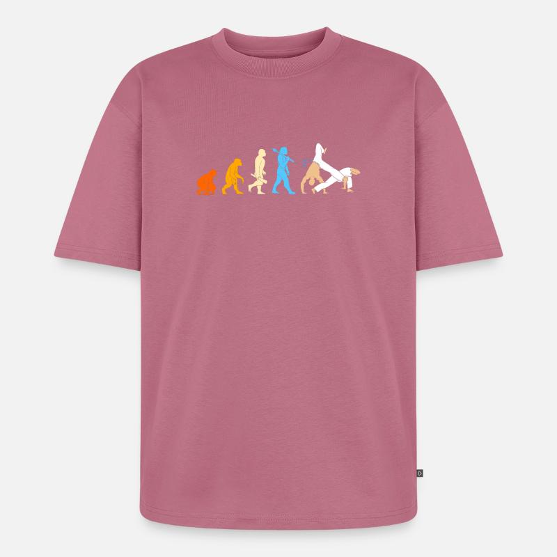 Évolution de la capoeira - T-shirt Premium bio oversize Unisexe - mauve