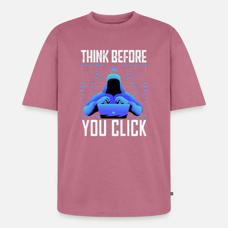 Hacker-Hacker-Hacker-Programmierer Linux Cybersicherheitsdaten - Unisex Premium Oversized Bio T-Shirt - Mauve