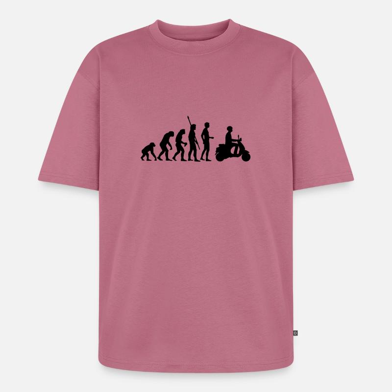 evolution_ - Unisex Premium Oversized Organic T-Shirt - mauve