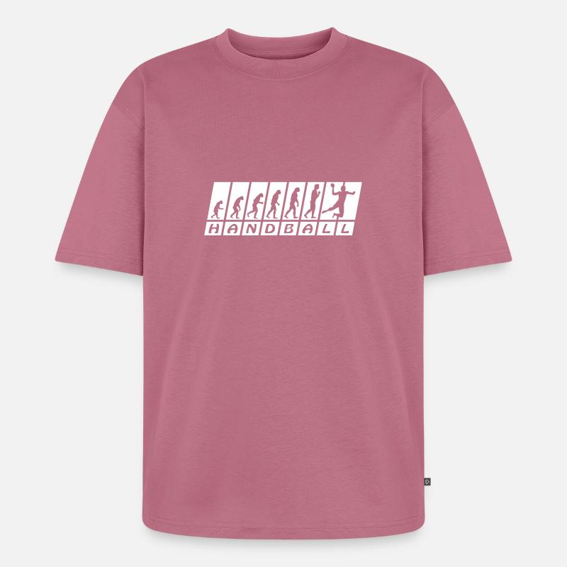 Evolution Handball - Unisex Premium Oversized Bio T-Shirt - Mauve