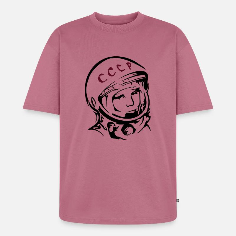 Juri Gagarin - Unisex Premium Oversized Bio T-Shirt - Mauve