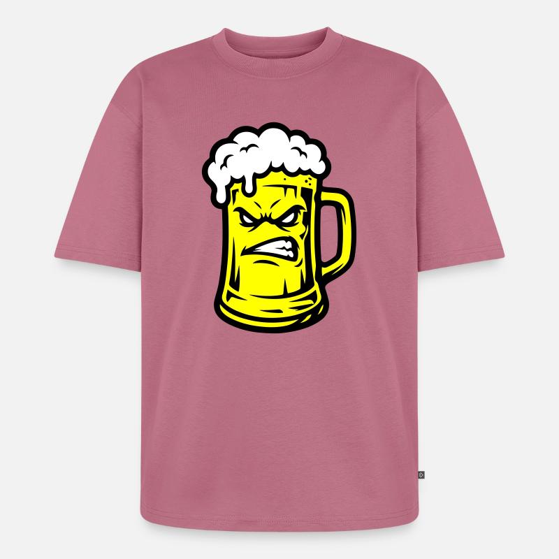 Bier Comic - Unisex Premium Oversized Bio T-Shirt - Mauve