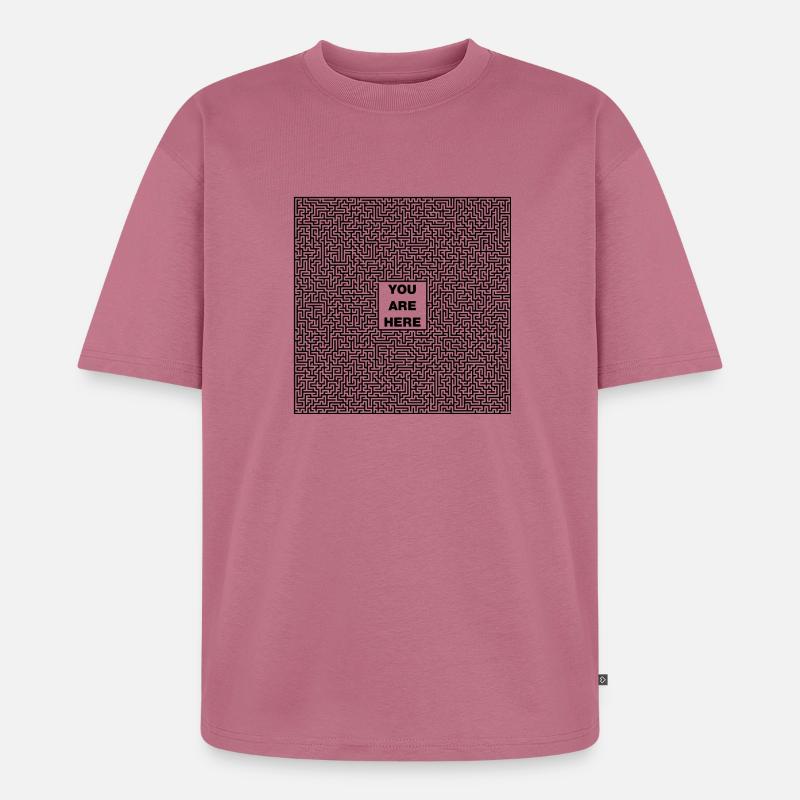 Labyrinth - Unisex Premium Oversized Bio T-Shirt - Mauve
