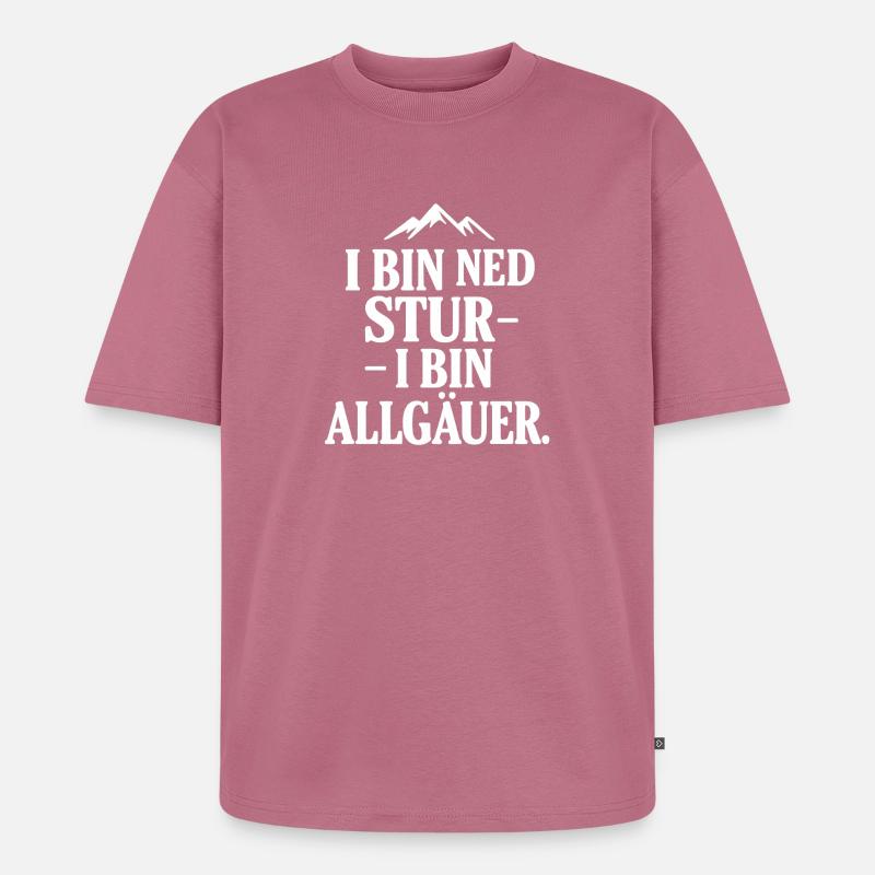 Fierté du dialecte de l’Allgäu - T-shirt Premium bio oversize Unisexe - mauve