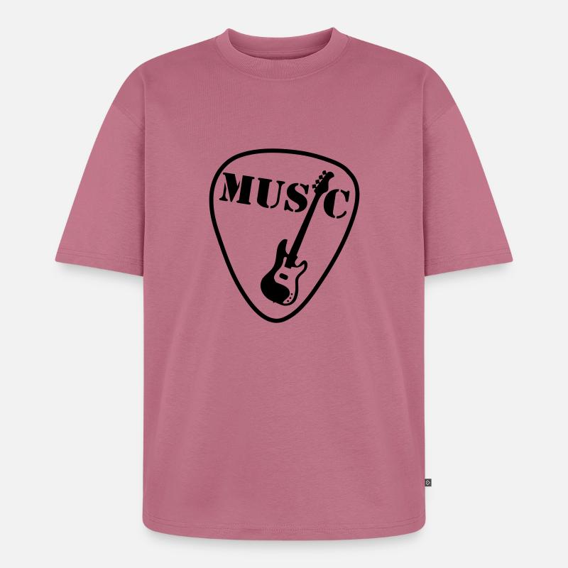 gitarre - Unisex Premium Oversized Bio T-Shirt - Mauve